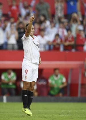 Ben Yedder goal celebration in party belonging to the Santander League, facing Sevilla FC vs Eibar CF, Sanchez Pizjuan Stadium, Sevilla, Andalucia, Spain, September 9, 2017, photo: Cristobal Duenas Cordon Press  xCristobalxDuenasx xx