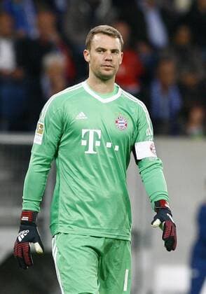 1899 Hoffenheim FC Bavaria Munich Manuel later Goalkeeper FCB Half body Facial expressions Frustration Single vertical Football 1 BL Season 2017 2018