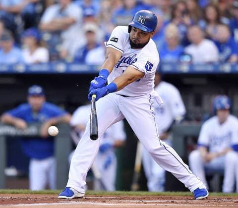 September 9, 2017 - Kansas City, MO, USA - The Kansas City Royals Melky Cabrera drives in a run with a ground out in the first inning against the Minnesota Twins at Kauffman Stadium in Kansas City, Mo., on Saturday, Sept. 9, 2017. Minnesota at Kansas City - ZUMAm67_ 20170909_zaf_m67_147 Copyright: xJohnxSleezerx