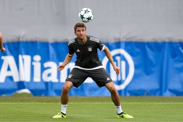 Thomas Mueller 25 FC Bavaria Munich the Head ball Training FC Bavaria Munich Football Champions League 11 09 2017 Munich Bavaria Germany Copyright: xkolbert-press ChristianxKolbertx