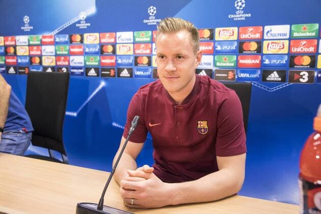 SPAIN - Sep,11th: Marc-Andre ter Stegen during the press conference PK Pressekonferenz before the match between FC Barcelona Barca - Juventus, for the match of the Champions League, played at Camp Nou Stadium on 11th 9September 2017 in Barcelona, Spain. (Credit: Mikel Trigueros Urbanandsport Cordon Press)  xCordonxPressx xSPAINx-PressxConferencex-xFCxBarcelonax-xJuventusx-xxChampionsxLeaguex-x2017 18x