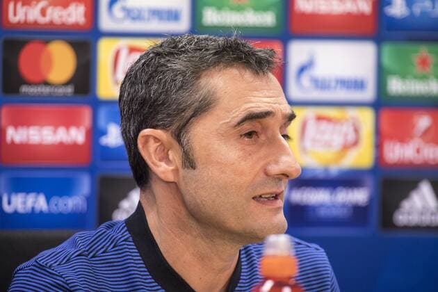 SPAIN - Sep,11th: Ernesto Valverde during the press conference PK Pressekonferenz before the match between FC Barcelona Barca - Juventus, for the match of the Champions League, played at Camp Nou Stadium on 11th 9September 2017 in Barcelona, Spain. (Credit: Mikel Trigueros Urbanandsport Cordon Press)  xCordonxPressx xSPAINx-PressxConferencex-xFCxBarcelonax-xJuventusx-xxChampionsxLeaguex-x2017 18x