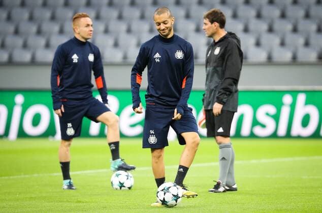 Anderlecht s Sofiane Hanni pictured during a training session of Belgian soccer team RSC Anderlecht, Monday 11 September 2017 in Munich, Germany. Tomorrow Anderlecht is playing the first game in the group stage (Group B) of the UEFA Champions League competition against German club Bayern Munich. VIRGINIExLEFOUR  x05163110x