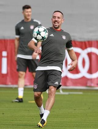 Franck Ribery well mood Football Champions League Training FC Bavaria Munich 11 09 2017