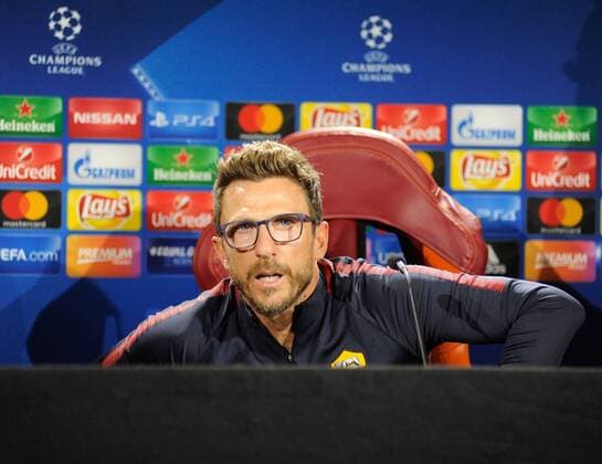 September 11th 2017, Trigoria, Rome, Italy, AS Roma press conferenc ebefore their Champions league match against Atletico Madrid on Sptember 12th in Rome; Coach Eusebio Di Francesco  ActionPlus11929357