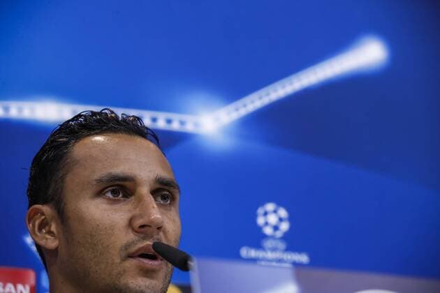 Real Madrid s Costa Rican goalkeeper Keylor Navas attends a press conference PK Pressekonferenz following to a training session of the team at the Valdebebas sports facilities in Madrid, Spain, on 12 September 2017. Real Madrid will face Apoel FC in a UEFA Champions League s groups stage match on 13 September 2017. Real Madrid s press conference !ACHTUNG: NUR REDAKTIONELLE NUTZUNG!  Copyright: xEmilioxNaranjox GRA192 20170912-636408229384173244