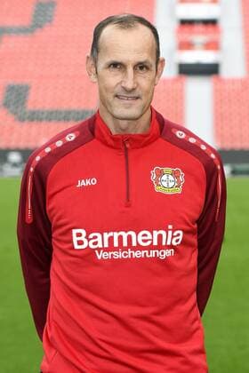 Football ger 1 BL Portrait session 2017 2018 Bayer Leverkusen Head coach Heiko Herrlich Lev Single Portrait Portrait