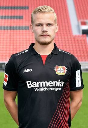 Football ger 1 BL Portrait session 2017 2018 Bayer Leverkusen Joel Pohjanpalo Lev Single Portrait Portrait