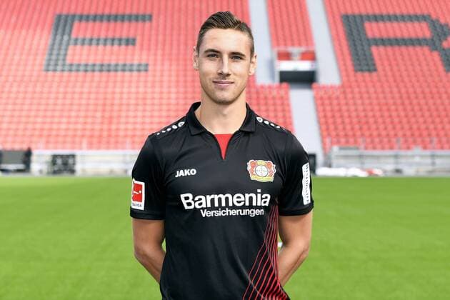 Football ger 1 BL Portrait session 2017 2018 Bayer Leverkusen Dominic Kohr Lev Single Portrait Portrait