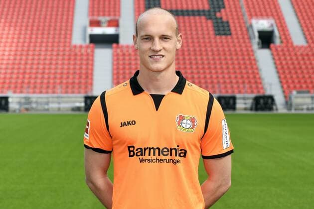 Football ger 1 BL Portrait session 2017 2018 Bayer Leverkusen Niklas Lomb Lev Single Portrait Portrait