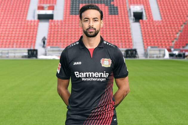 Football ger 1 BL Portrait session 2017 2018 Bayer Leverkusen Karim Bellarabi Lev Single Portrait Portrait