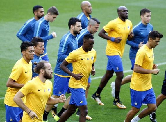 Apoel FC s players participate in a trainign session at the Santiago Bernabeu stadium in Madrid, Spain, 12 September 2017. Apoel FC will face Real Madrid tomorrow for the first round of the UEFA Champions League. Apoel FC s training session !ACHTUNG: NUR REDAKTIONELLE NUTZUNG!  Copyright: xJavierxLopezx MAD004 20170912-636408451339133938