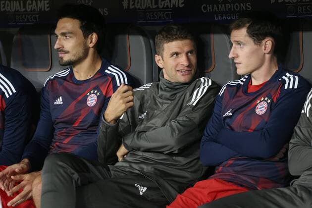 Mats Hummels FC Bavaria Munich 5 Thomas Mueller FC Bavaria Munich 25 Sebastian Rudy FC Bavaria Munich 19 Except Bank FC Bavaria Munich vs RSC Anderlecht Champions League Football 12 09 2017 Football 12 09 2017 Munich Copyright: xLanger Eibner-Pressefotox EP_HLR