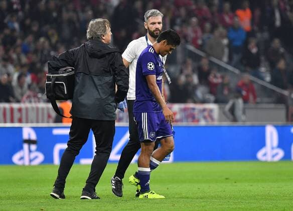 12 09 2017 xfux Football Champions League FC Bavaria Munich RSC Anderlecht emspor v l Andy Najar RSC Anderlecht injured Injury Munich