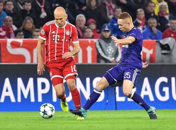 12 09 2017 xfux Football Champions League FC Bavaria Munich RSC Anderlecht emspor v l Arjen seals FC Bavaria Munich Adrien Trebel RSC Anderlecht Munich