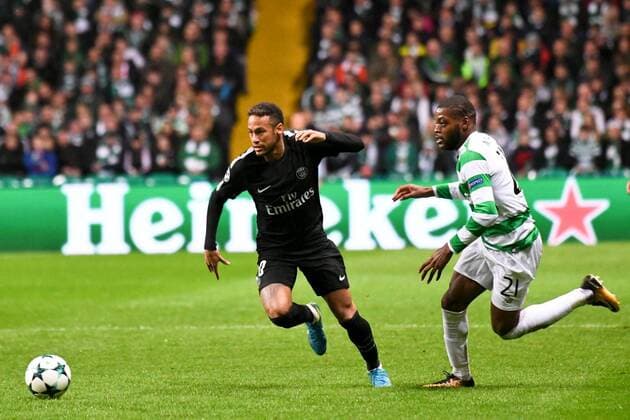 10 NEYMAR JR (psg) - 21 Olivier Ntcham (cel) FOOTBALL : Celtic Glasgow vs Paris SG - Ligue des Champions - 12 09 2017 AnthonyBIBARD FEP Panoramic 