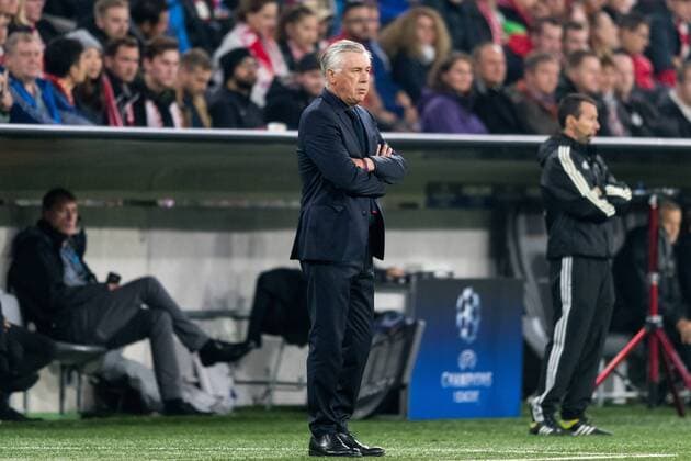 SOCCER - CL, Bayern vs Anderlecht MUNICH,GERMANY,12.SEP.17 - SOCCER - UEFA Champions League, group stage, FC Bayern Muenchen vs RSC Anderlecht. Image shows head coach Carlo Ancelotti (Bayern). GEPAxpictures xMarkusxFischer