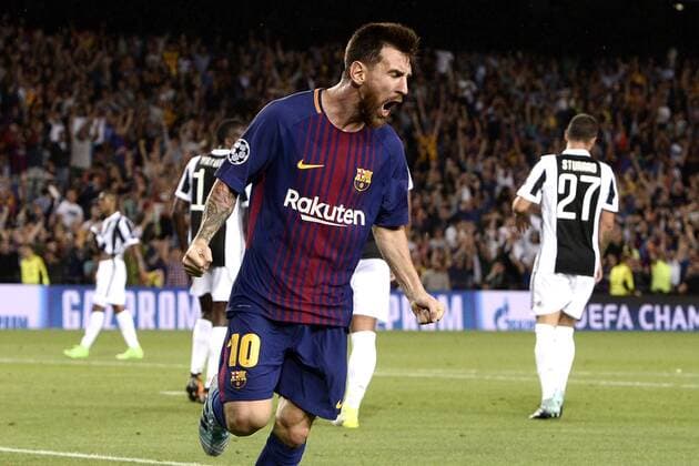 Db Barcellona (Spagna) 12 09 2017 - Champions League Barcellona-Juventus foto Daniele Buffa Image nella foto: esultanza gol Lionel Messi 