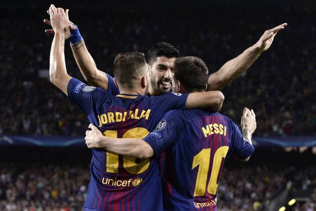 Db Barcellona (Spagna) 12 09 2017 - Champions League Barcellona-Juventus foto Daniele Buffa Image nella foto: esultanza gol Lionel Messi 