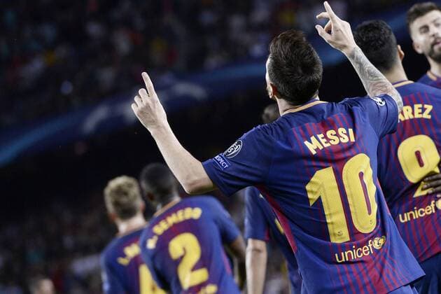 Db Barcellona (Spagna) 12 09 2017 - Champions League Barcellona-Juventus foto Daniele Buffa Image nella foto: esultanza gol Lionel Messi 
