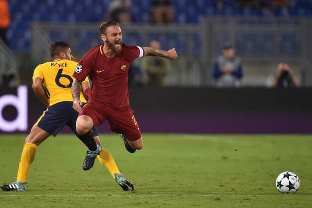 Koke Atletico, Daniele De Rossi Roma Roma 12-09-2017 Stadio Olimpico Football Uefa Champions League 2017 2018 AS Roma - Atletico Madrid Group C Foto Andrea Staccioli Insidefoto andreaxstaccioli