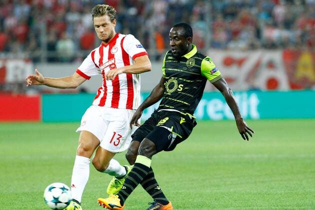 September 12, 2017 - Athens, Greece - Champions League soccer match between Olympiakos and Sporting CP at Georgios Karaiskakis stadium in Piraeus port, near Athens GREECE SOCCER CHAMPIONS LEAGUE - ZUMAe114 20170912_zaa_e114_002 Copyright: xEurokinissix