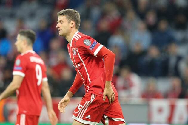 Disappointment at Thomas Mueller 25 FC Bavaria Munich After a awarded Chance FC Bavaria Munich vs RSC Anderlecht Football Fight Champions League 12 09 2017 Munich Bavaria Germany Copyright: xkolbert-press ChristianxKolbertx