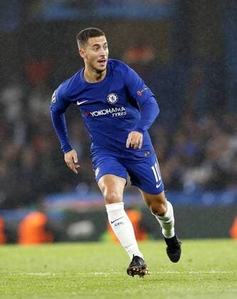 Chelsea s Eden Hazard in action during the champions league match at Stamford Bridge Stadium, London. Picture date 12th September 2017. Picture credit should read: David Klein Sportimage EDITORIAL USE ONLY. No use with unauthorised audio, video, data, fixture lists, club league logos or live services. Online in-match use limited to 120 images, no video emulation. No use in betting, games or single club league player publications.