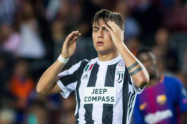 12th September 2017, Camp Nou, Barcelona, Spain; UEFA Champions League Group stage, FC Barcelona Barca versus Juventus; Paulo Dybala of Juventus holds his head as his team goes behind  ActionPlus11929484