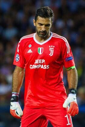 12th September 2017, Camp Nou, Barcelona, Spain; UEFA Champions League Group stage, FC Barcelona Barca versus Juventus; Gianluigi Buffon of Juventus disappointed after the goal for 1-0 from Leo Messi of FC Barcelona  ActionPlus11929498