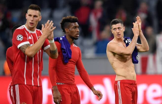 Football Champions League Season 2017 2018 Group stage FC Bavaria Munich RSC Anderlecht 12 09 2017 Robert Lewandowski FC Bavaria Munich Munich