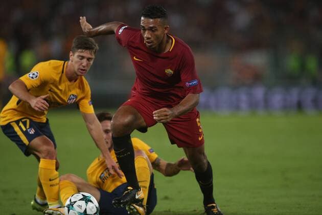 ROME, ITALY . 12 september 2017. Olimpic Stadium. UEFA CHAMPIONS LEAGUE 2017 2018. MATCH AS ROMA VS ATLETICO MADRID. Juan Jesus in action during the match Roma vs Atletico Madrid in Olympic stadium in the city of ROME, ITALY. (photo: Marco Iacobucci)  Copyright: xmarcoxiacobuccix xIPAx xMarcoxIacobuccix