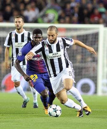 FC Barcelona Barca v Juventus UEFA Champions League Samuel Umtiti of FC Barcelona and Alvaro Morata of Juventus during the UEFA Champions League match at Camp Nou, Barcelona Content Not Available For UK Newspapers Copyright: xStefanoxGnechx FIL-10663-0005