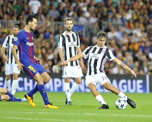 FC Barcelona Barca v Juventus UEFA Champions League Paulo Dybala of Juventus shoots for goal during the UEFA Champions League match at Camp Nou, Barcelona Content Not Available For UK Newspapers Copyright: xStefanoxGnechx FIL-10663-0021