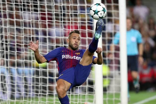 September 12, 2017 - Barcelona, Spain - Jordi Alba of FC Barcelona Barca during the UEFA Champions League, Group D football match between FC Barcelona and Juventus FC on September 12, 2017 at Camp Nou stadium in Barcelona, Spain. Football - UEFA Champions League - FC Barcelona vs Juventus FC  - ZUMAb169 20170912_zaa_b169_018 Copyright: xManuelxBlondeau Aop.Pressx