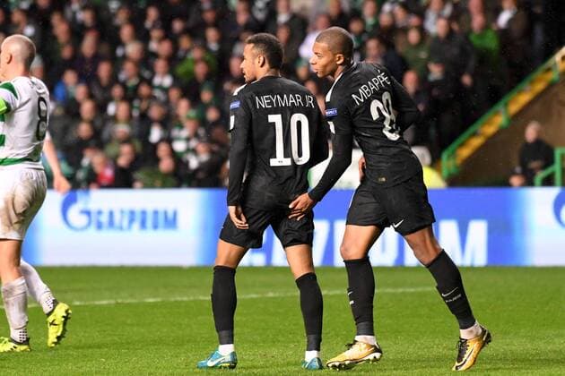 10 NEYMAR JR (psg) - 29 KYLIAN MBAPPE (psg) - JOIE FOOTBALL : Celtic Glasgow vs Paris SG - Ligue des Champions - 12 09 2017 AnthonyBIBARD FEP Panoramic 