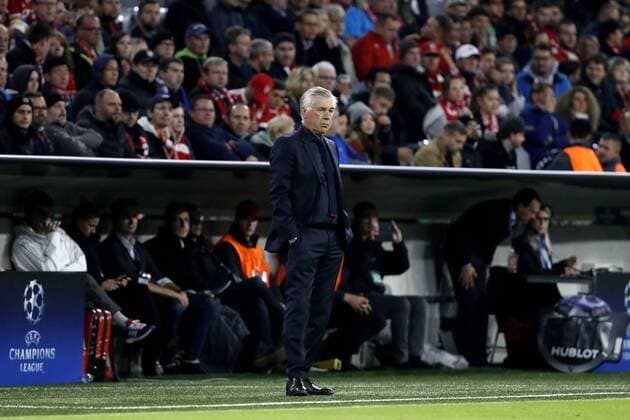 Ancelotti Carlo team manager team FC Bavaria Munich Champions League Group B Season 2017 2018 Game FC Bavaria Munich RSC Anderlecht at 12 September 2017 in the Alliance Arena in Munich