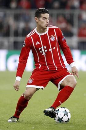 James Rodriguez team FC Bavaria Munich Champions League Group B Season 2017 2018 Game FC Bavaria Munich RSC Anderlecht at 12 September 2017 in the Alliance Arena in Munich