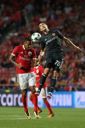 September 12, 2017 - Lisbon, Lisbon, Portugal - Benficas midfielder Filipe Augusto from Brazil (L) and CSKA Moskvas forward Timur Zhamaletdinov from Russia (R) during the SL Benfica v CSKA Moskva - UEFA Champions League round one match at Estadio da Luz on September 12, 2017 in Lisbon, Portugal. SL Benfica v CSKA Moskva - UEFA Champions League  - ZUMAn230 20170912_zaa_n230_290 Copyright: xDpix