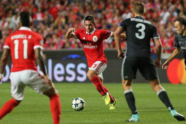 September 12, 2017 - Lisbon, Lisbon, Portugal - Benficas forward Andrija Zivkovic from Serbia (C) during the SL Benfica v CSKA Moskva - UEFA Champions League round one match at Estadio da Luz on September 12, 2017 in Lisbon, Portugal. SL Benfica v CSKA Moskva - UEFA Champions League  - ZUMAn230 20170912_zaa_n230_298 Copyright: xDpix