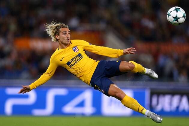 Themen der Woche - SPORT Bilder des Tages - SPORT September 12, 2017 - Rome, Italy - Uefa Champions League: Group C Roma v Atletico de Madrid .Antoine Griezmann of Atletico at Olimpico Stadium in Rome, Italy on September 12, 2017. AS Roma v Atletico Madrid - UEFA Champions League  - ZUMAn230 20170912_zaa_n230_495 Copyright: xMatteoxCiambellix