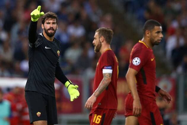 September 12, 2017 - Rome, Italy - Uefa Champions League: Group C Roma v Atletico de Madrid .Alisson Becker of Roma at Olimpico Stadium in Rome, Italy on September 12, 2017. AS Roma v Atletico Madrid - UEFA Champions League  - ZUMAn230 20170912_zaa_n230_501 Copyright: xMatteoxCiambellix