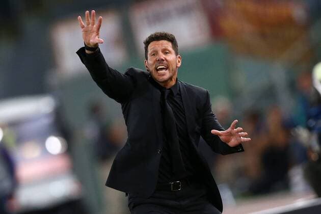September 12, 2017 - Rome, Italy - Uefa Champions League: Group C Roma v Atletico de Madrid .Atletico de Madrid coach Diego Simeone at Olimpico Stadium in Rome, Italy on September 12, 2017. AS Roma v Atletico Madrid - UEFA Champions League  - ZUMAn230 20170912_zaa_n230_507 Copyright: xMatteoxCiambellix