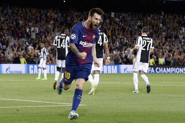 Db Barcellona (Spagna) 12 09 2017 - Champions League Barcellona-Juventus foto Daniele Buffa Image nella foto: esultanza gol Lionel Messi 