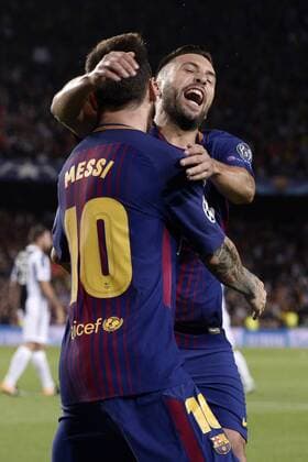 Db Barcellona (Spagna) 12 09 2017 - Champions League Barcellona-Juventus foto Daniele Buffa Image nella foto: esultanza gol Lionel Messi 