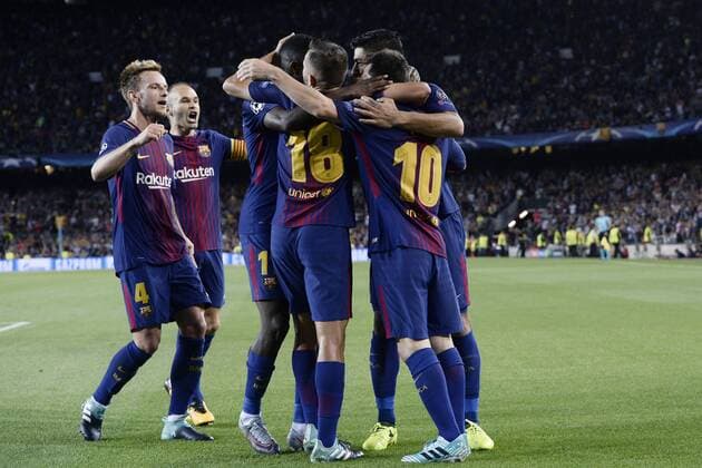 Db Barcellona (Spagna) 12 09 2017 - Champions League Barcellona-Juventus foto Daniele Buffa Image nella foto: esultanza gol Lionel Messi 