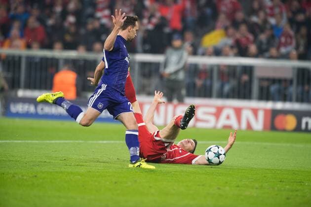 FC Bavaria Munich vs RSC Anderlecht Champions League Beginning Alliance Arena Munich 12 09 2017 in Picture Robert Lewandowski will ^ default from Kums Â