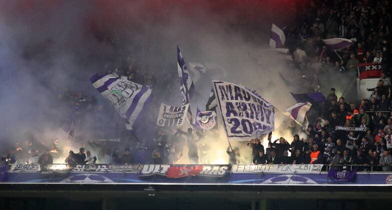 FC Bavaria Munich RSC Anderlecht Germany Munich 12 09 2017 Football UEFA Champions League Season 2017 2018 Group stage 1 Matchday FC Bavaria Munich RSC Anderlecht RSC Anderlecht supporters