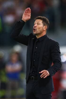 September 12, 2017 - Rome, Italy - Atletico de Madrid coach Diego Simeone during the UEFA Champions League Group C football match between AS Roma and Atletico Madrid on September 12, 2017 at the Olympic stadium in Rome. AS Roma v Atletico Madrid - UEFA Champions League  - ZUMAn230 20170912_zaa_n230_770 Copyright: xMatteoxCiambellix