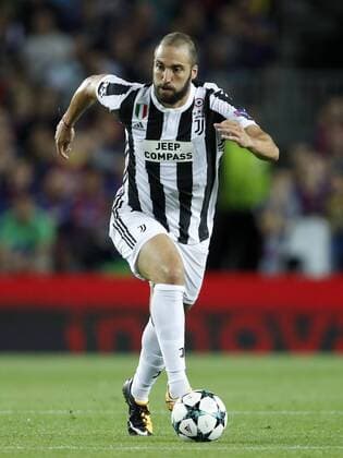 Gonzalo Higuain of Juventus FC during the UEFA Champions League group D match between FC Barcelona Barca and Juventus FC on September 12, 2017 at the Camp Nou stadium in Barcelona, Spain. UEFA Champions League 2017 2018 xVIxVIxImagesx xMauricexvanxSteenxIVx 8732088
